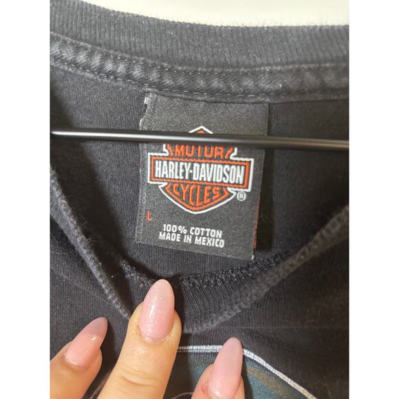 Vintage Harley Davidson Pin Up Girl Tshirt - Size  Large - Picture 3 of 4